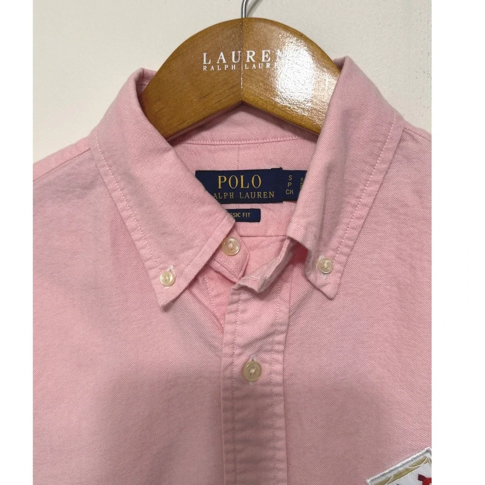 Polo Ralph Lauren Paris Olympics Oxford Shirt Mens Small Pink